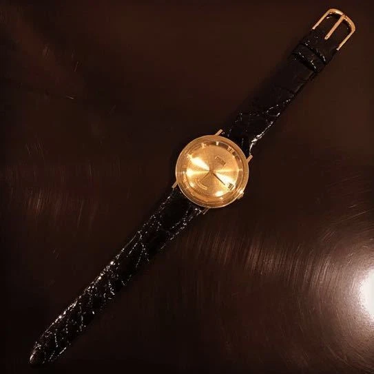 Reloj Pulsera Vulcan Automático Dorado GP Calendario Damas Raro Años 60-70 Forma Redonda Foto 3 de 4