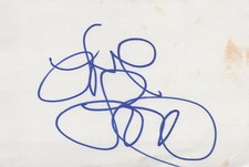 Louie Anderson signed 4x6 index card in-person