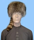 FUR HAT! NEW MENS DAVY CROCKETT-DANIEL BOONE RACCOON-EARBAND-WITH REMOVABLE TAIL