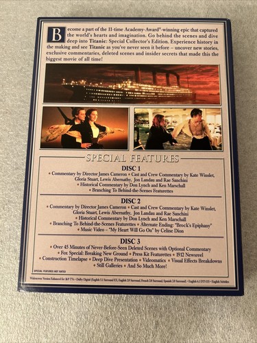 Titanic 1997 DVD Special Collector's Edition 3-Disc Set DISCS In Good Pre-owned - Picture 5 of 5
