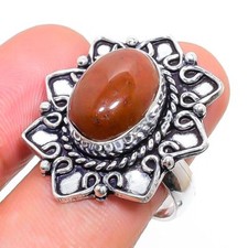 Anello gioiello in argento sterling 925 regalo antico fatto a mano pietra pre...