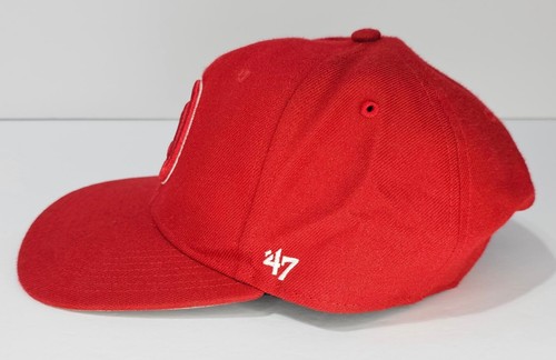 Atlanta Hawks Hat Cap 47 Brand Snapback Hardwood Classics Red NBA - Picture 5 of 8