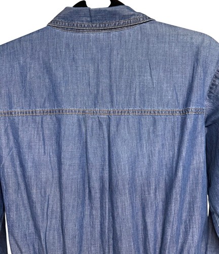 Veronica Beard Sierra Denim Shirt Dress Women’s Size 6 - Picture 4 of 12