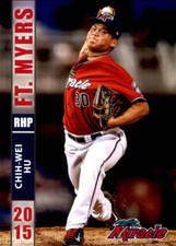 2015 Fort Myers Miracle Grandstand #11 Chih-Wei Hu Taichung Taiwan Baseball Card