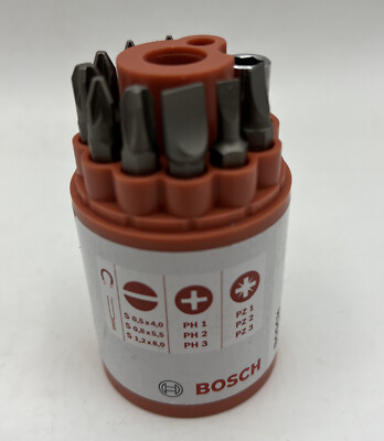 Bosch Bit-Runddose 10-tlg. Bitsatz Bitbox Bitset Bits Bit Schrauberbit-Spender