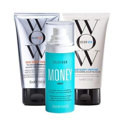 Color Wow Mini Essentials Trio Kit - Shampoo, Conditioner und Money Mist