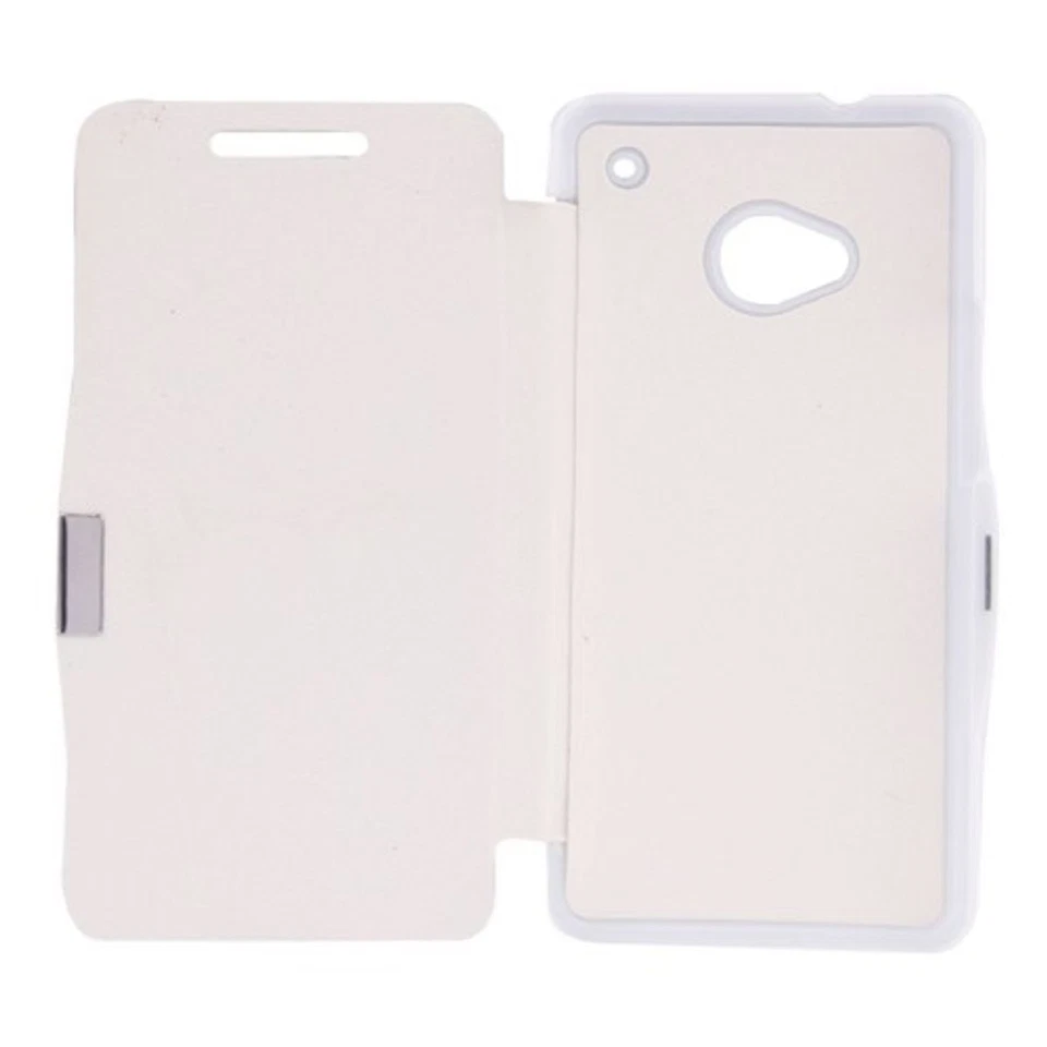 Custodia Per HTC One / M7 Bianco Spazzolato - Immagine 2 di 4