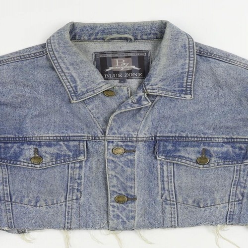 Giacca blu donna Blue Zone taglia M con bottoni - Vintage - Foto 3 di 10