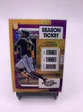 2022 Panini Chronicles Contenders Optic Purple Mojo /99 Rodolfo Castro Rookie RC