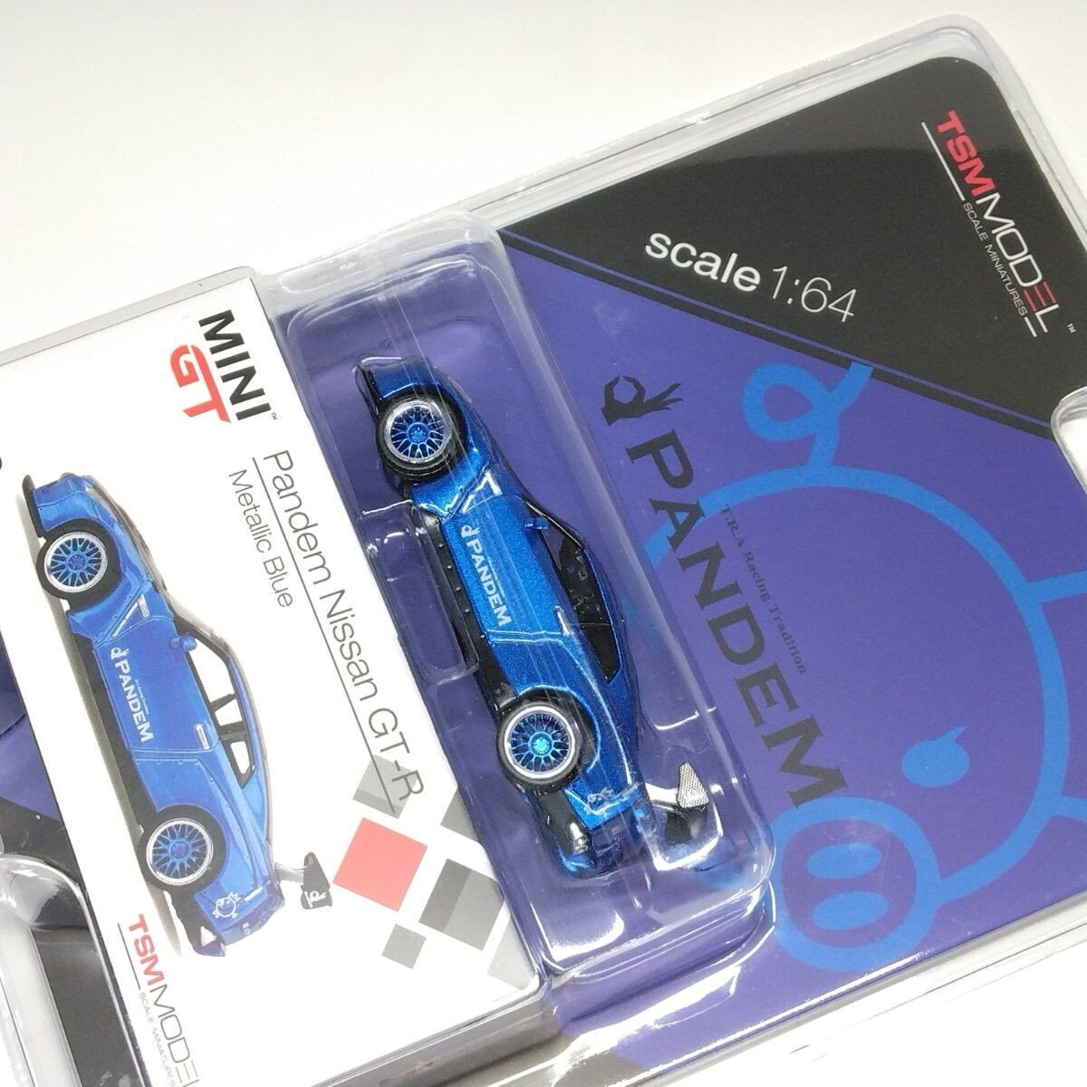 MINI GT 1/64 PANDEM GT-R R35 GT Wing Metallic Blue Shop Limited