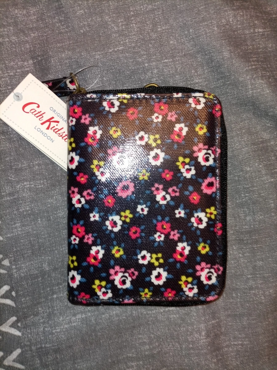 CATH KIDSTON SPOT Polka Dot Zip Around Wallet Purse Black Grey Green £20.00  - PicClick UK