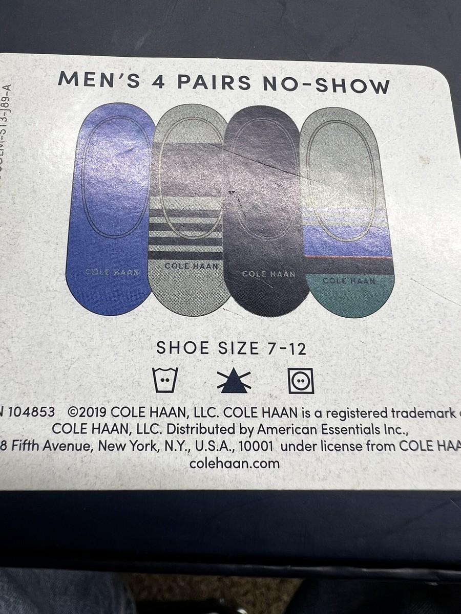 Re New Men's Cole Hahn Zero Grand 3 Pairs Liner Socks Blue,black