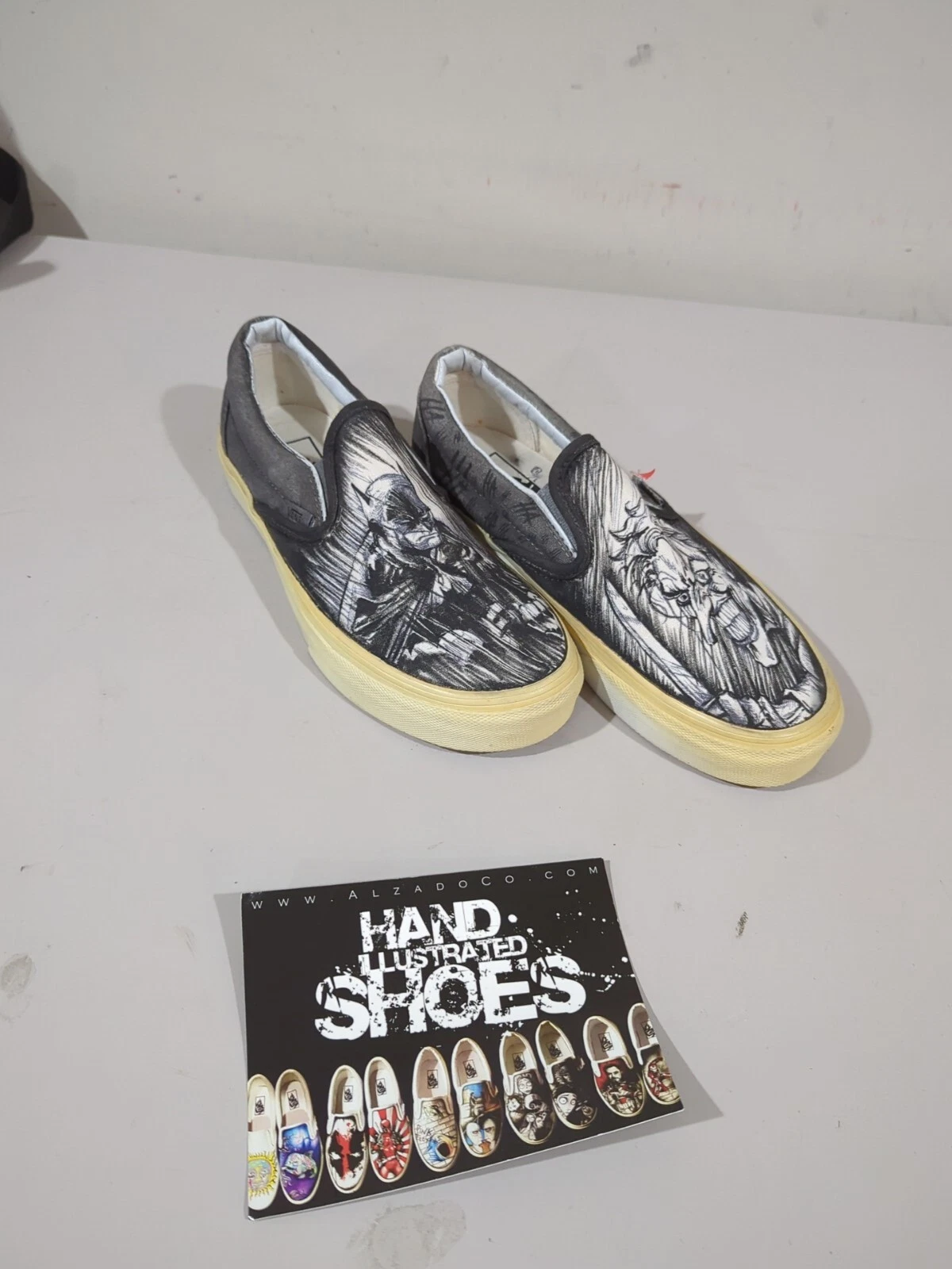 VANS Classic scarpe slip on unisex uomo 7 donna 8 5 Batman Joker scarpe fan art rialzate