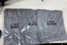 3 Pack True Classic Mens T-Shirts - Short Sleeve Crew Neck Heather Gray, XL