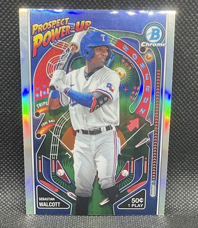 SEBASTIAN WALCOTT 2024 BOWMAN CHROME PROSPECT POWER-UP RANGERS Q0208