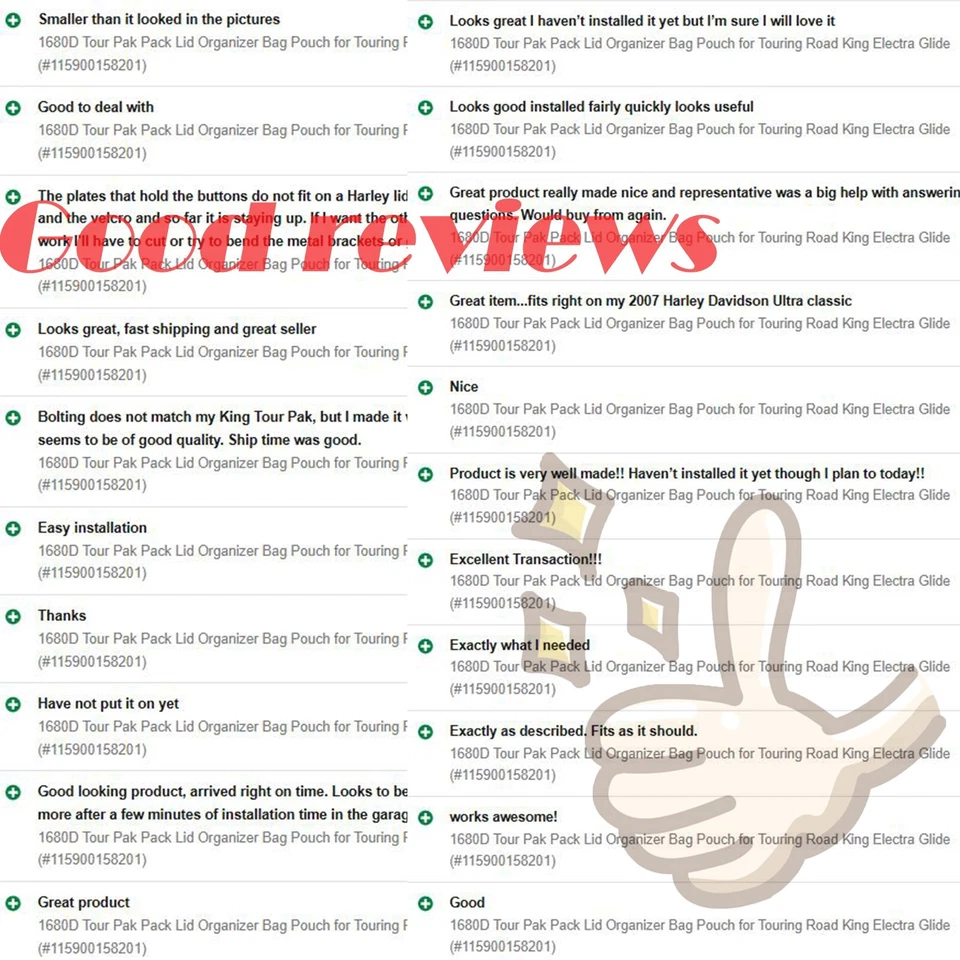 Paquete trasero 1680D tapa organizadora bolsa bolsa bolsa para Touring Road King Electra Glide Foto 2 de 4