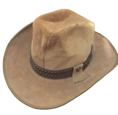 Vintage Wolverine Western Cowboy Hat Men's leather suede hat 7 1/4