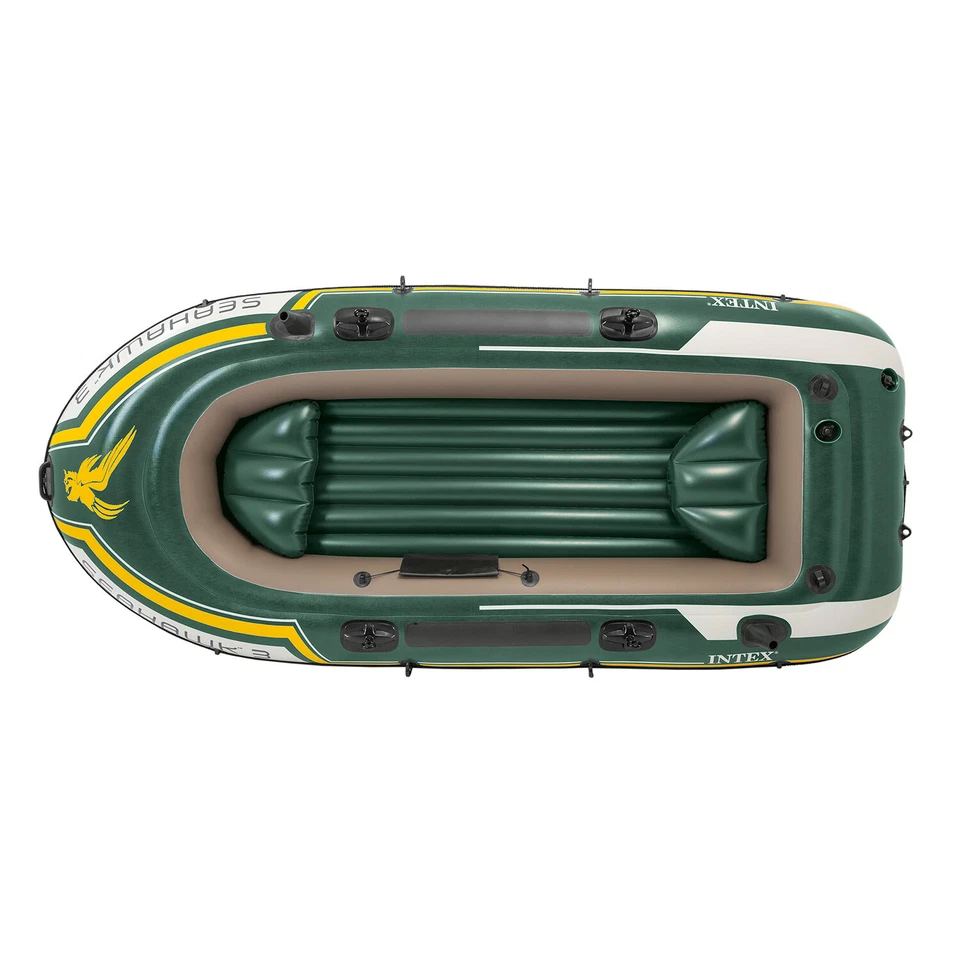 INTEX Seahawk 3 Set Schlauchboot + Paddel + Pumpe Angelboot Ruderboot 3 Personen - Bild 4 von 4