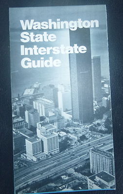 1986 Washington official Interstate Guide highway road  map  oil  gas