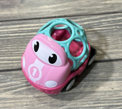 Oball Pink Blue Roll Buggy Car Easy Grasp Vehicle Baby Toy