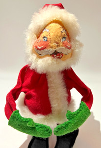 Vintage 1963 Annalee Santa with Green Mittens