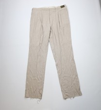 Deadstock Vtg 70s Streetwear Mens 40 Unhemmed Wool Blend Wide Leg Chino Pants