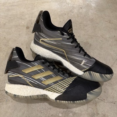 Adidas T-Mac Millennium Basketball Black-Gold Metallic Shoes EE3678 Mens 10.5