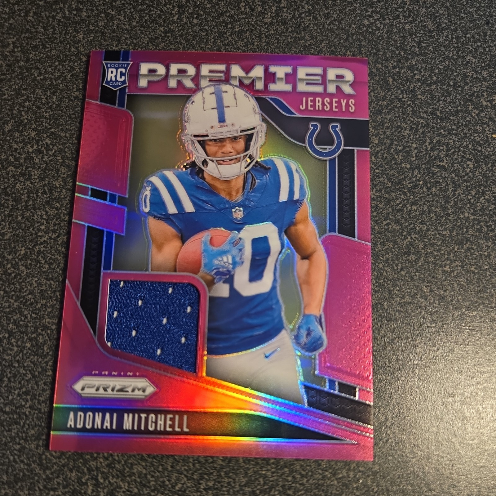 2024 Panini Prizm - Premier Jerseys Adonai Mitchell Pink Prizm RC