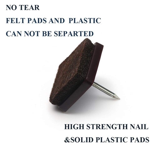 Nail on Felt Pads Furniture Pads Nail- Floor Protectors for Furniture Legs 24... - Picture 4 of 6