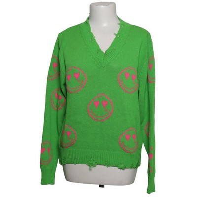 Miss Goodlife, Strickpullover, Größe: M, Grün/Pink, Baumwolle, Sonstiges #S0I