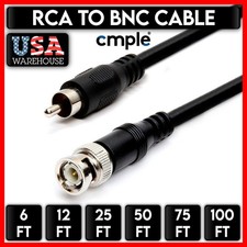 BNC to RCA Cable Coax RG59U 75ohm RCA to BNC Coaxial Cord Camera CCTV Adapter