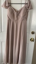 Birdy Grey Beige Bridesmaid Maxi Dress, Regular Size L