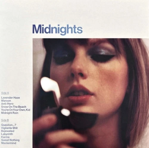 TAYLOR SWIFT MIDNIGHTS LP LIMTED EDITION MOONSTONE BLUE MARBLED VINYL FREE S/H