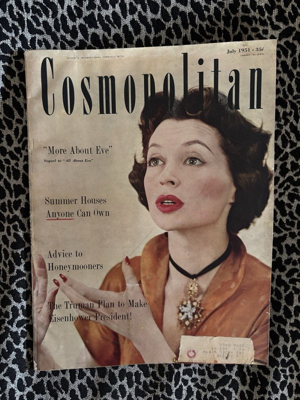 Vintage COSMOPOLITAN Magazine JULY 1951 Women’s FASHION Ads RETRO Coca Cola OLD