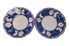 2 Solimene Vietri Campagna Pesce Soup Pasta Bowl Hand Painted Italy 9.5” (B)