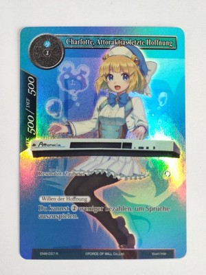 Charlotte, Attoraktias letzte Hoffnung ENW-037 Secret Rare Force of Will Karte 