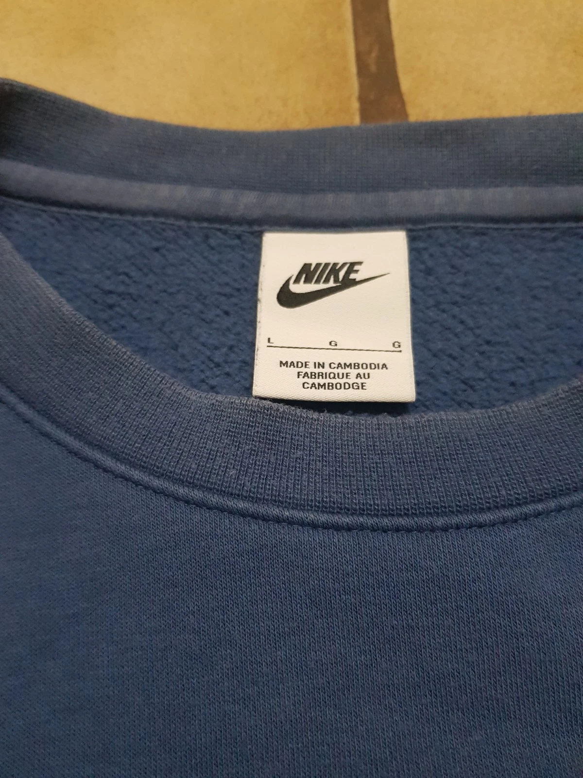 SACAI Maglione Nike vintage anni 90 taglia L sport felpa felpa felpa con cappuccio blu bianco uomo