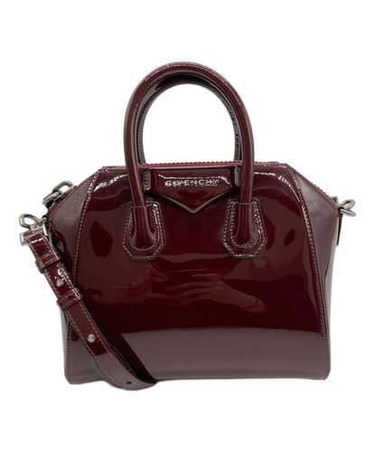 Givenchy ANTIGONA MINI BAG Purple Leather Women's Used Authentic