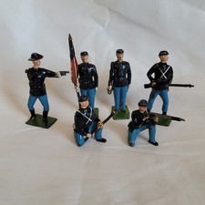 Vintage Britains Lead Union Soldiers Civil War Set of 6   Made in England