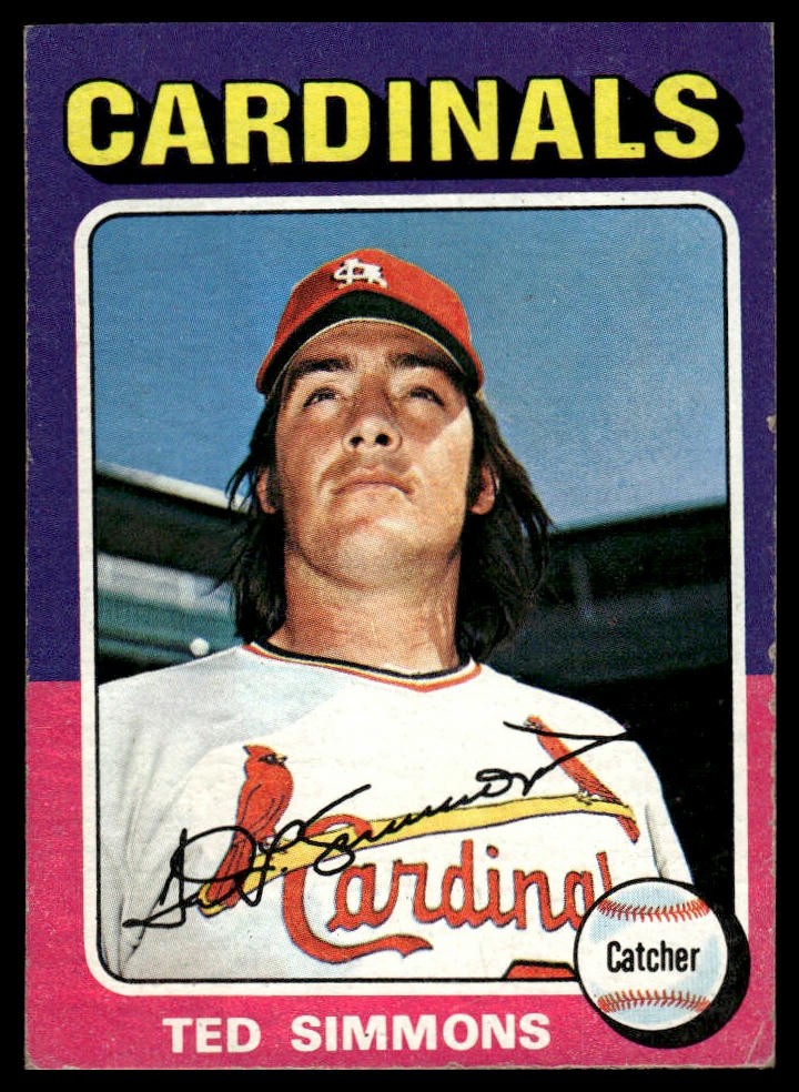 1975 Topps Mini #75 Ted Simmons Baseball Card