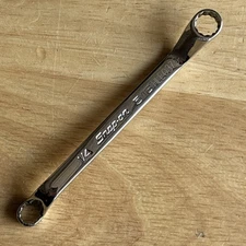 Snap On 1/4" x 5/16" Short Box End Wrench Deep 60 Degree Offset XSO810 READ!