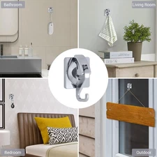 Shower Suction Cup Hooks - 2 Garland, Silver Plated Decorative, Waterproof To...