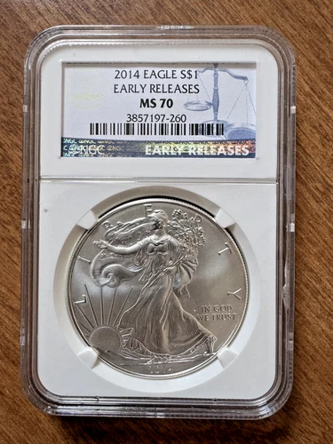 2014 Silver Eagle NGC MS70  1 oz .999 Silver Starting well below spot price