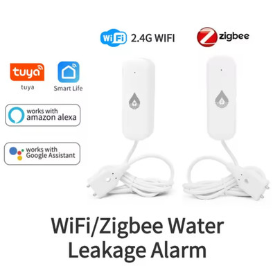 Tuya WiFi/Zigbee Water Leakage Alarm Sensor Smart Home Flood Leak Detector Smart