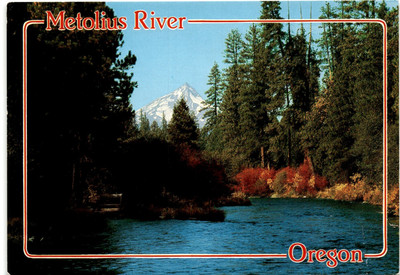 Metolius River, Oregon, Mt. Jefferson, Cascade Mountains, Portland, Postcard