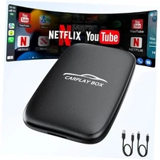 3 in 1 Wireless CarPlay Adapter 2025 Upgraded,Wireless CarPlay & Android Black