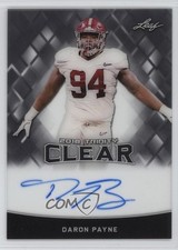 2018 Leaf Trinity Clear Auto Daron Payne #CA-DRP Auto so5