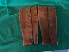 WW1 LEATHER GAITERS. BRITISH ARMY. MADE IN ALDERSHOT. SUPERB CONDITION
