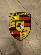 Emailschild Emaille Porsche