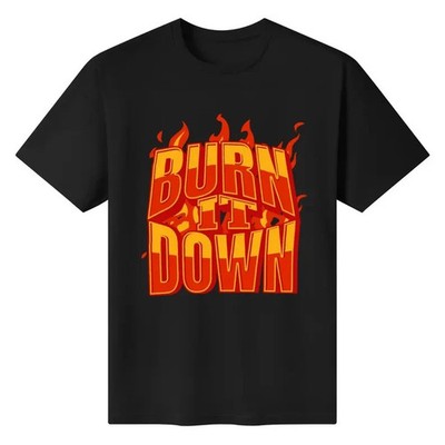 WWE Seth Rollins Wrestling Burn It Down Graphic Black T-Shirt